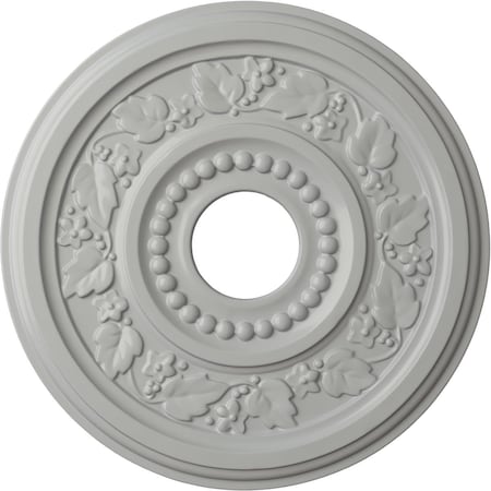 Ekena Millwork Genevieve Ceiling Medallion (Fits Canopies up to 3 1/2"), 16 1/8"OD x 3 1/2"ID x 7/8"P, Frost CM16GNFRF